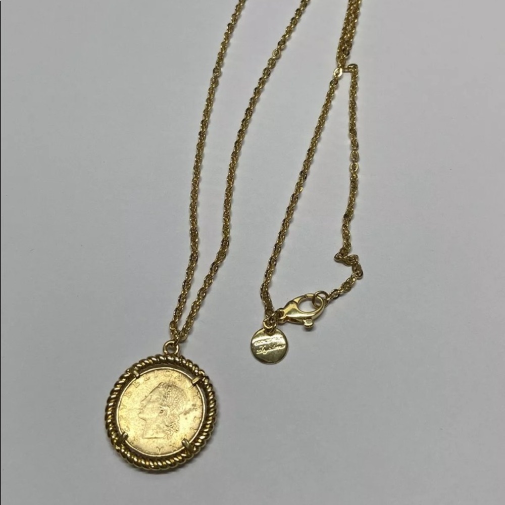 Signed Designer Dyadema Italy 1981 Coin Necklace